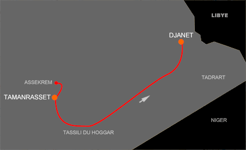 Tamanrasset à Djanet par la piste du Sud