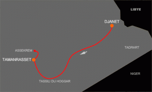 Carte circuit Tassili du Hoggar