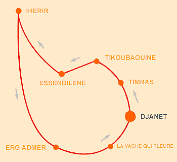 carte Nord-Ouest de Djanet